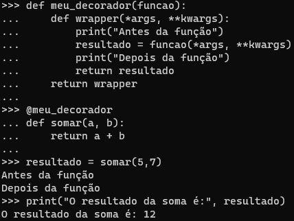 exemplo de decorator com args e kwargs